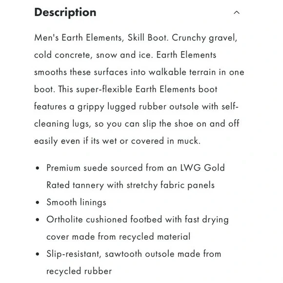 NIB Earth Elements 10.5M Skill Chukka Snow Winter Lug Sole  display picture 1